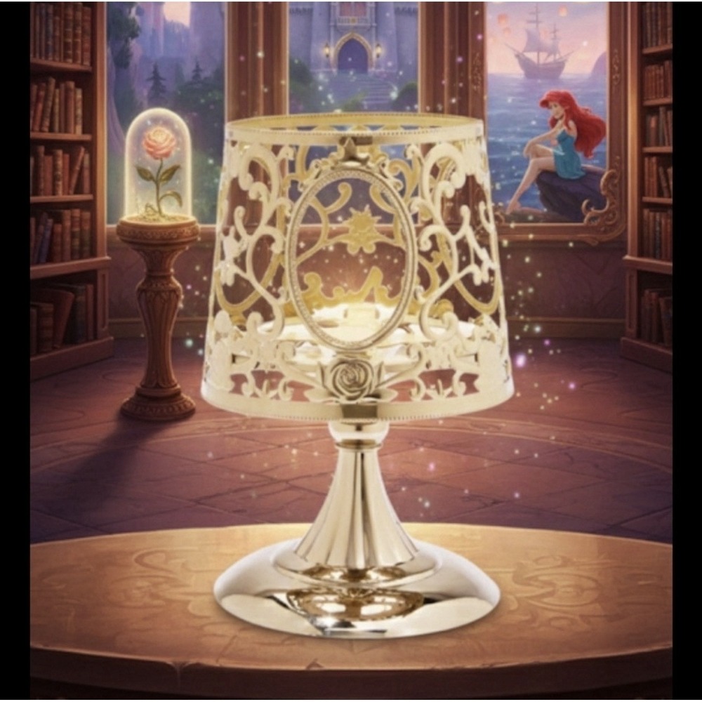 New Bath Body Works Royal Princess Gold Pedestal Candle Holder Stunning - Picture 2 of 4